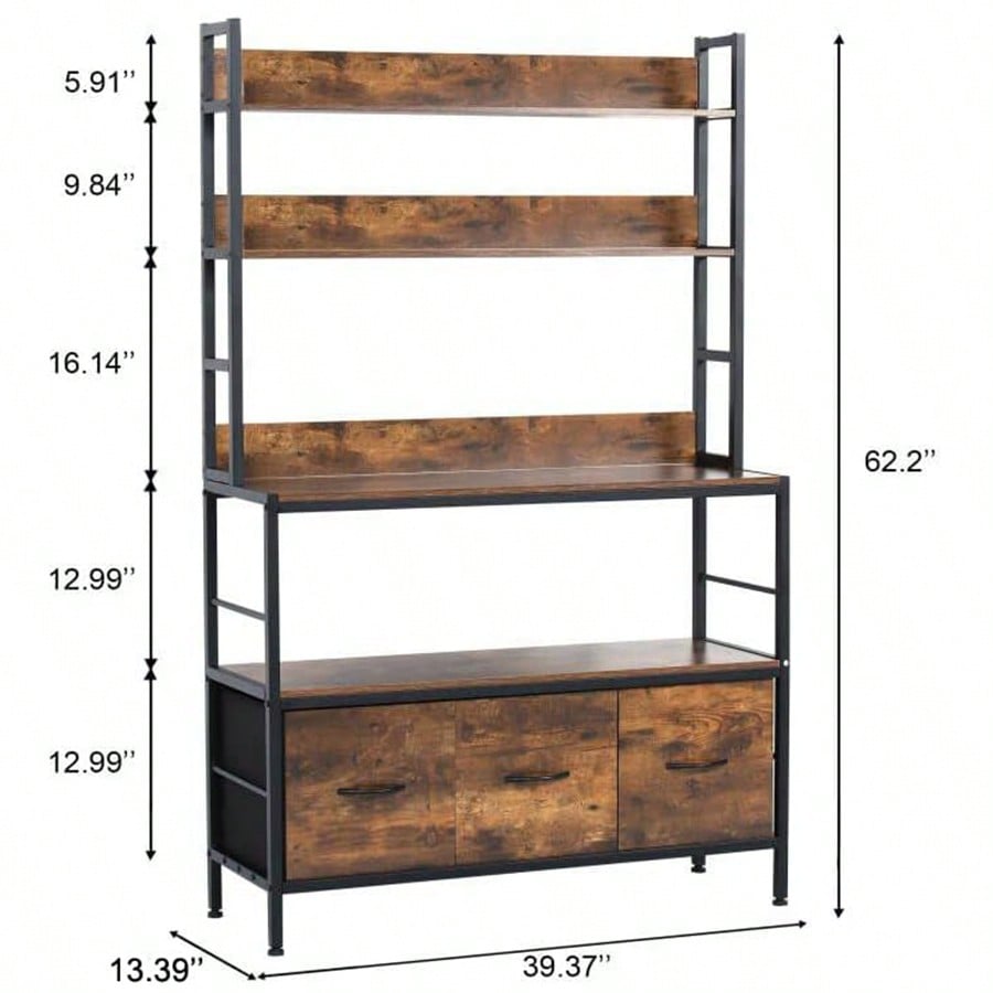 Kitchen Bakers Rack With 3 Bas - Microwave Oven recension och pris